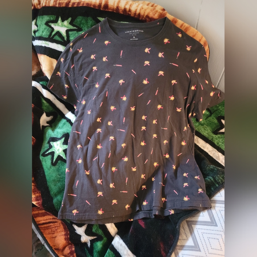 LUCKY BRAND FIRECRACKER NAVY TEE